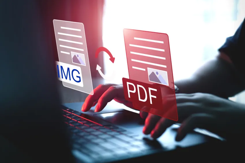 Image of Image to PDF converter interface