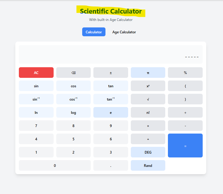 Image of Scientific and Age Calculators
